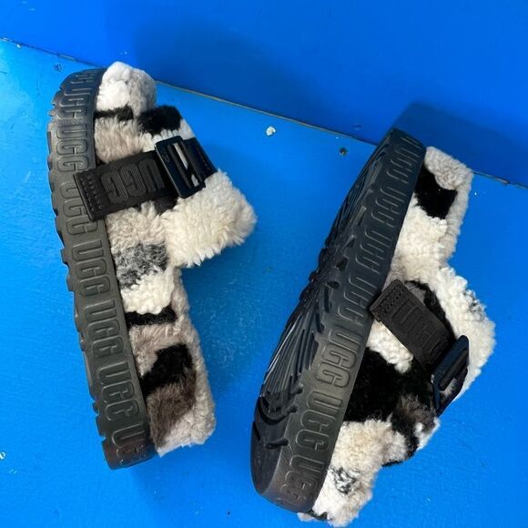 UGG Women's Fluffita Cali Collage Slipper 1118750 Size 7 - Picture 7 of 8